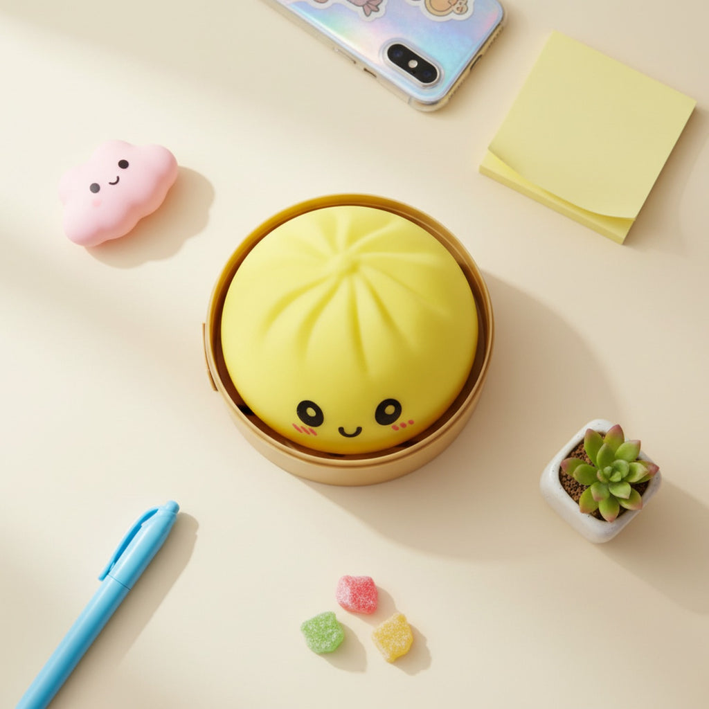 Cute Yellow Dumpling Squishy Plush Toy