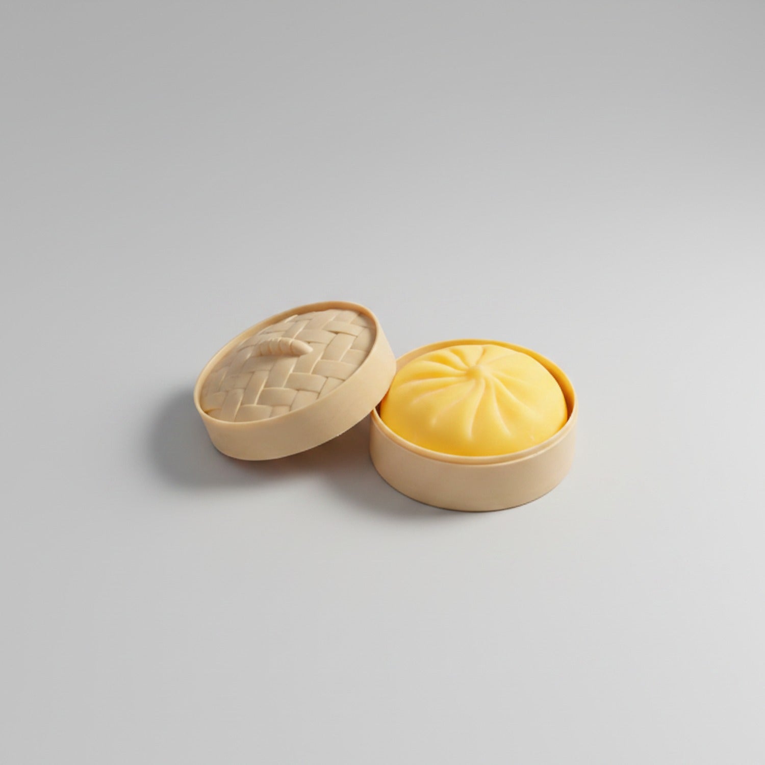 Cream Dumpling Squishy Set With Pleated Design