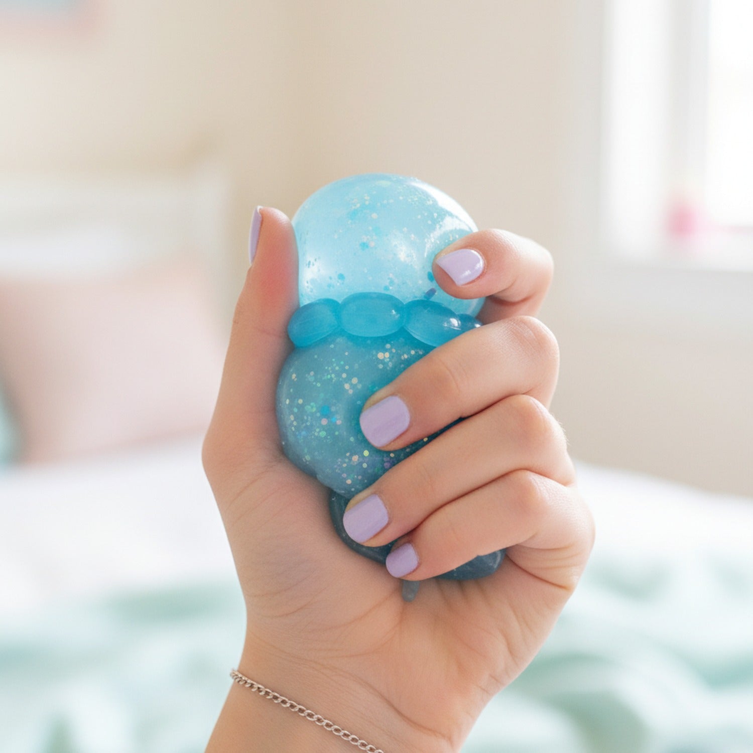 Glitter Jellyfish Squishy Plush Toy