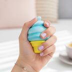 Blue Swirl Soft Ice Cream Cone Squishy