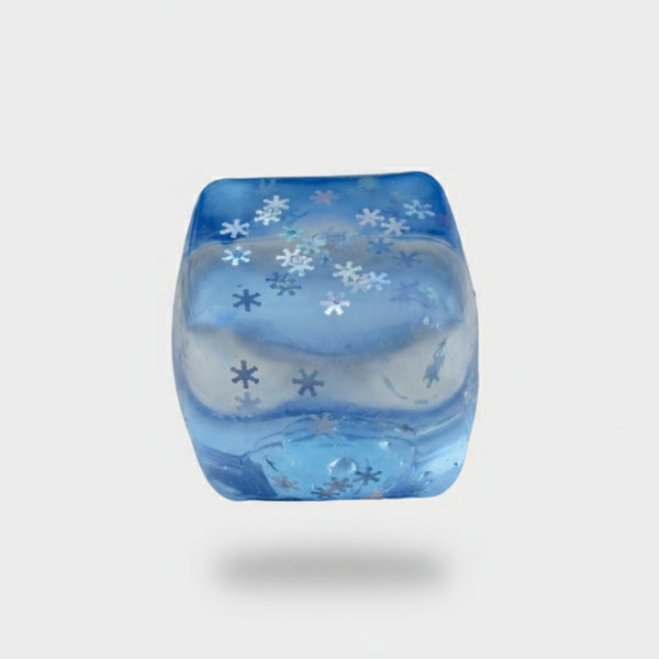 Blue Snowflake Cloud Squishy Cube