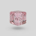 Pink Snowflake Glitter Resin Cube Squishy