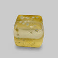 Yellow Snowflake Glitter Squishy Cube