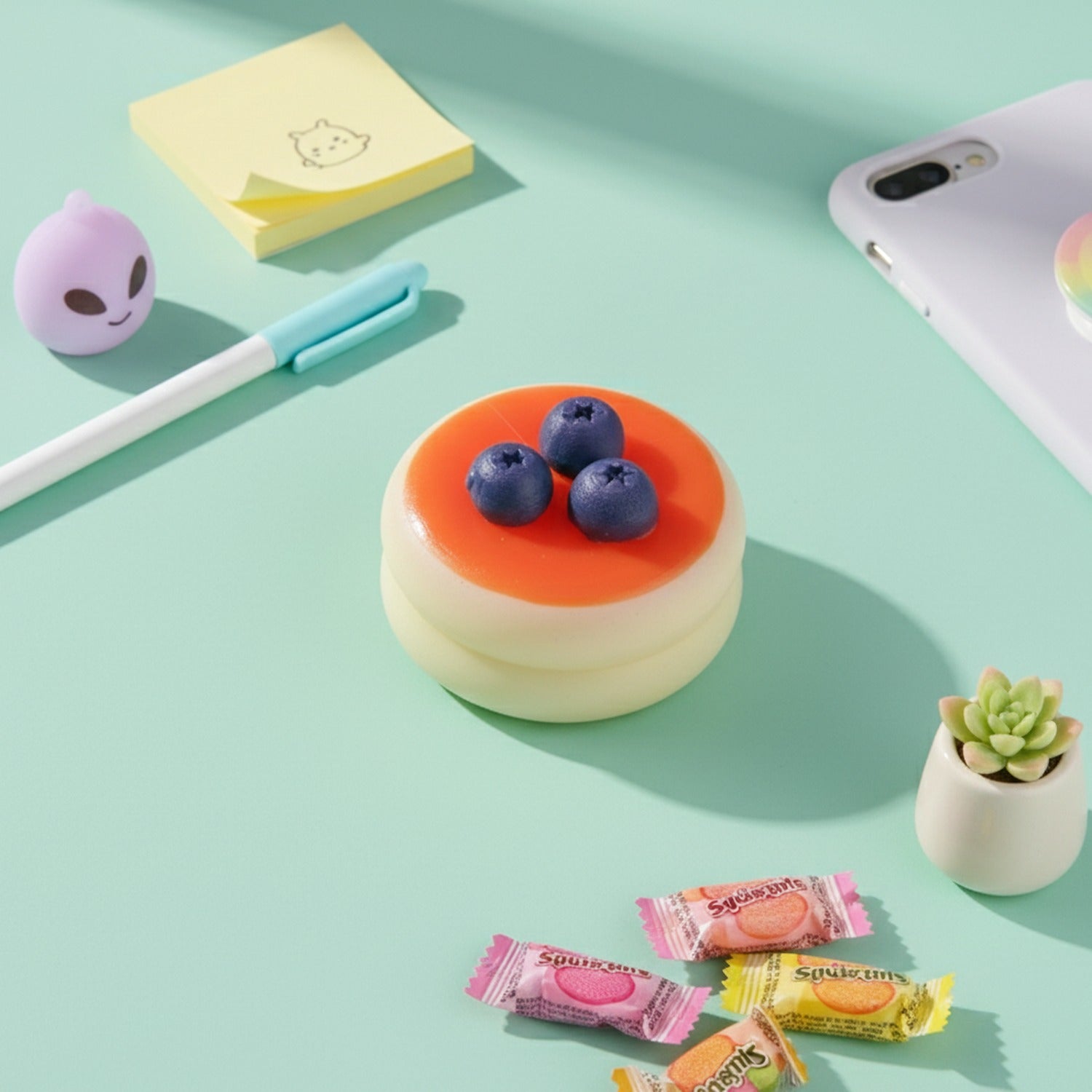 Blueberry Cheesecake Squishy With Fruit Topper