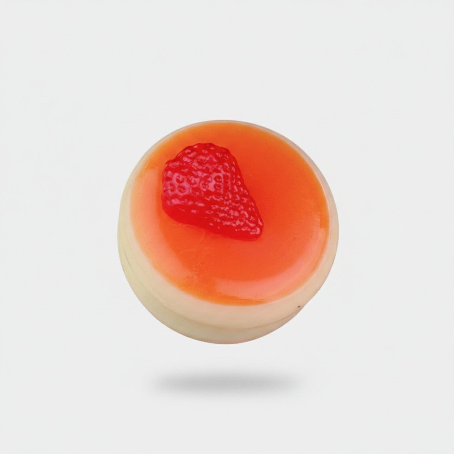 Raspberry Jelly Dome Squishy With Pearl Top