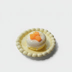 Cream Beaded Dumpling Squishy With Orange Veggies