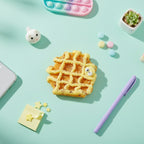 Waffle Cookie Squishy With Googly Eyes