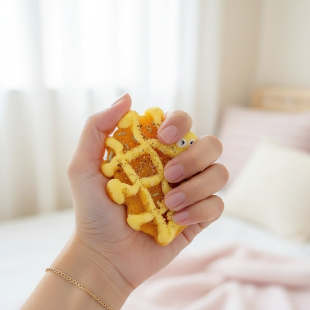 Waffle Cookie Squishy With Googly Eyes – novelty & toys (view 4)