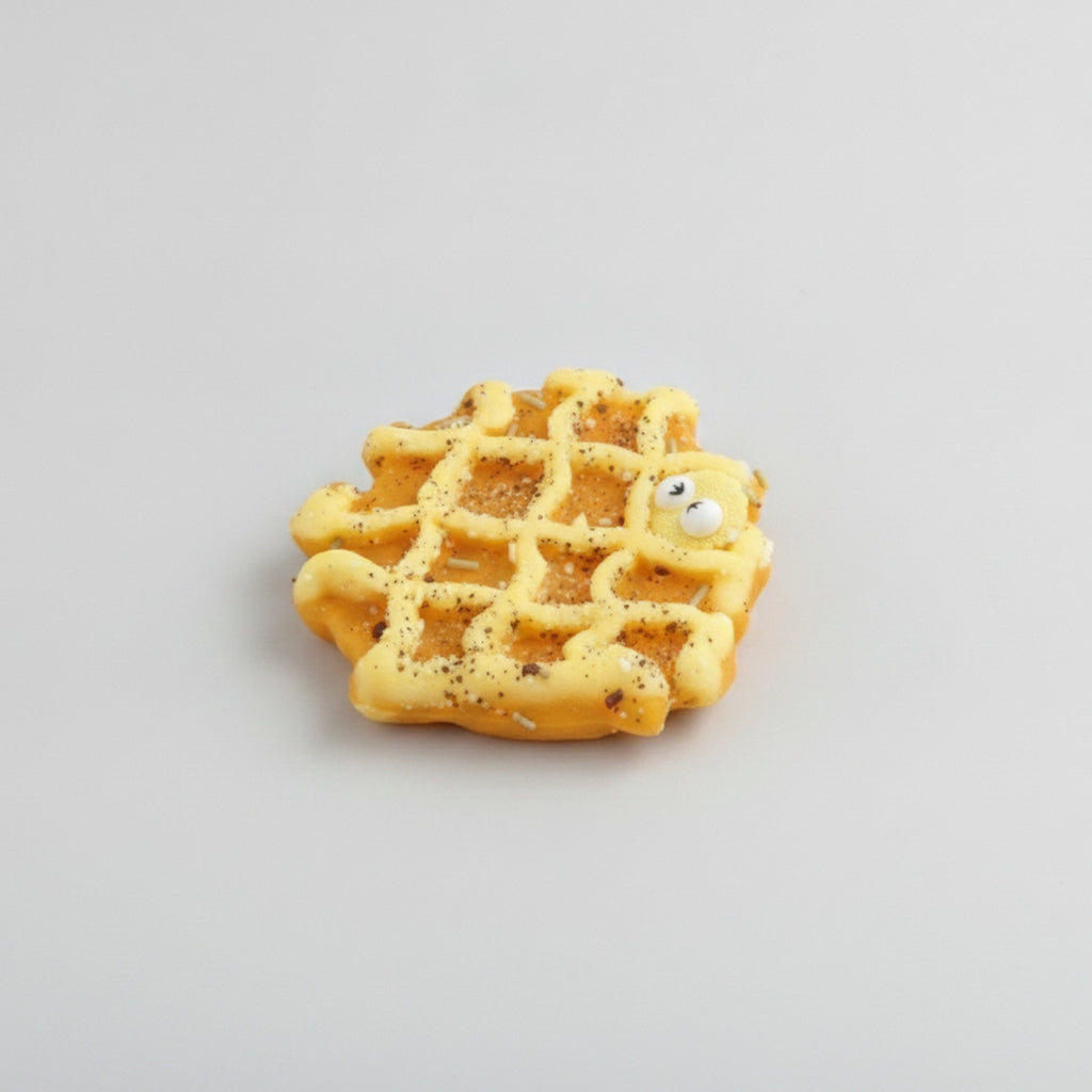 Waffle Cookie Squishy With Googly Eyes – novelty & toys (view 1)