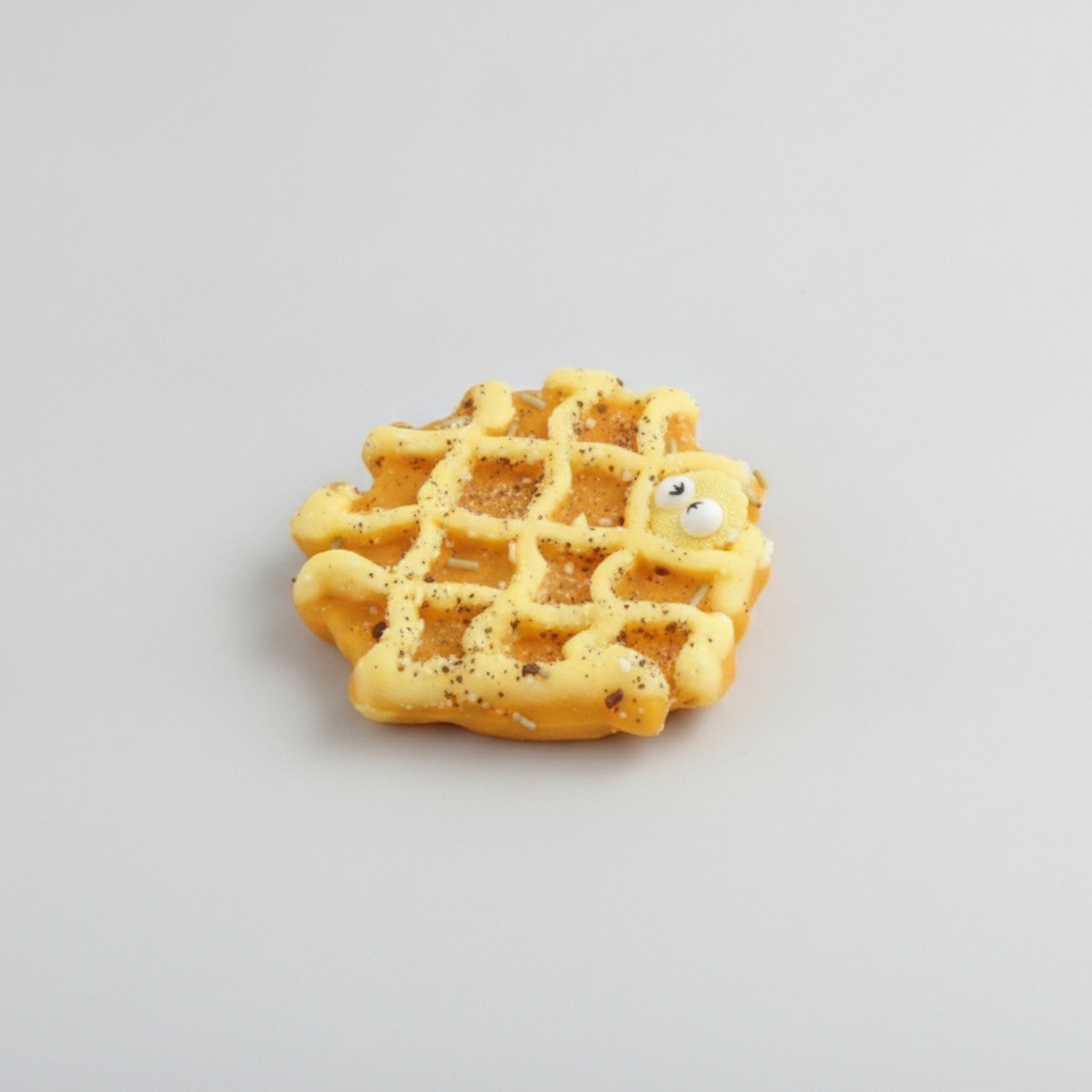Waffle Cookie Squishy With Googly Eyes