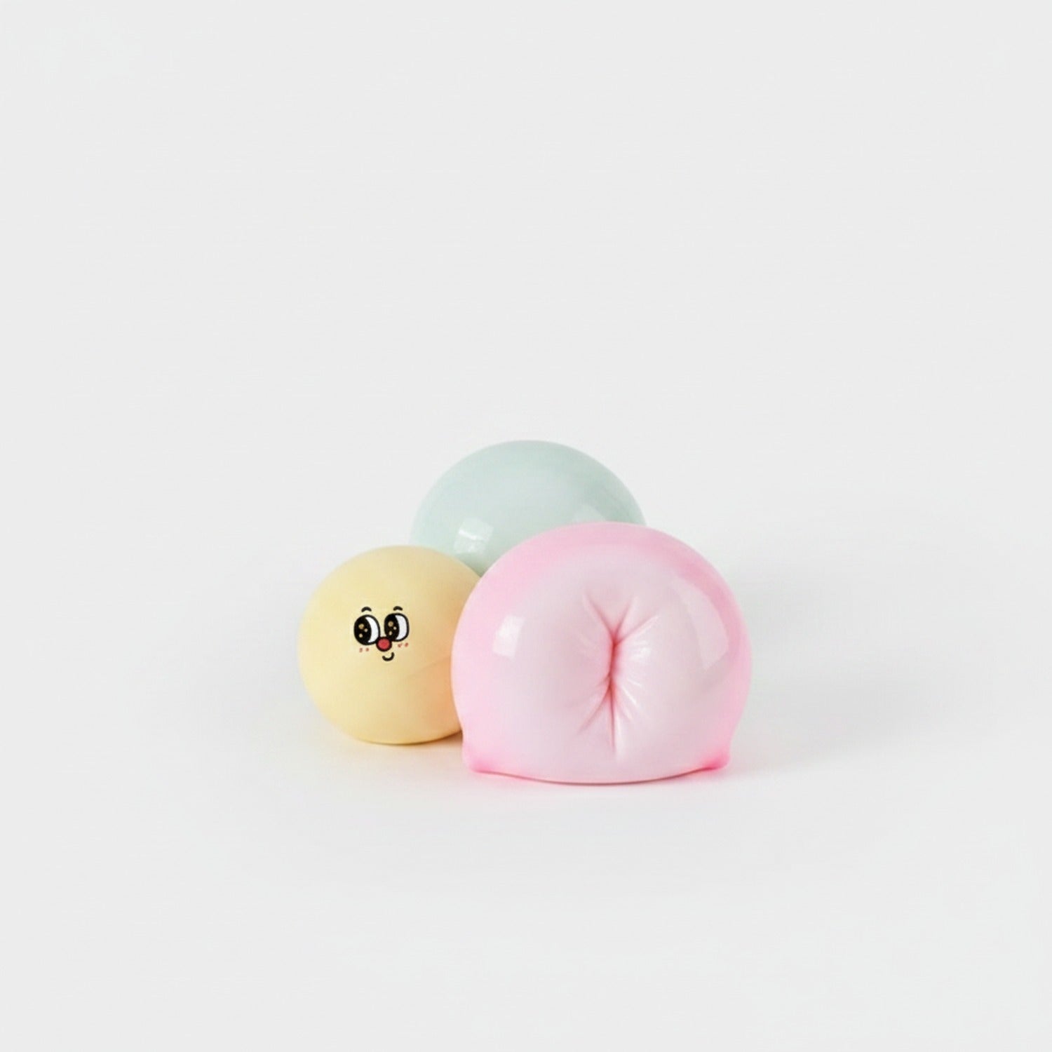 Pastel Squishy Butt Plush Toy Set