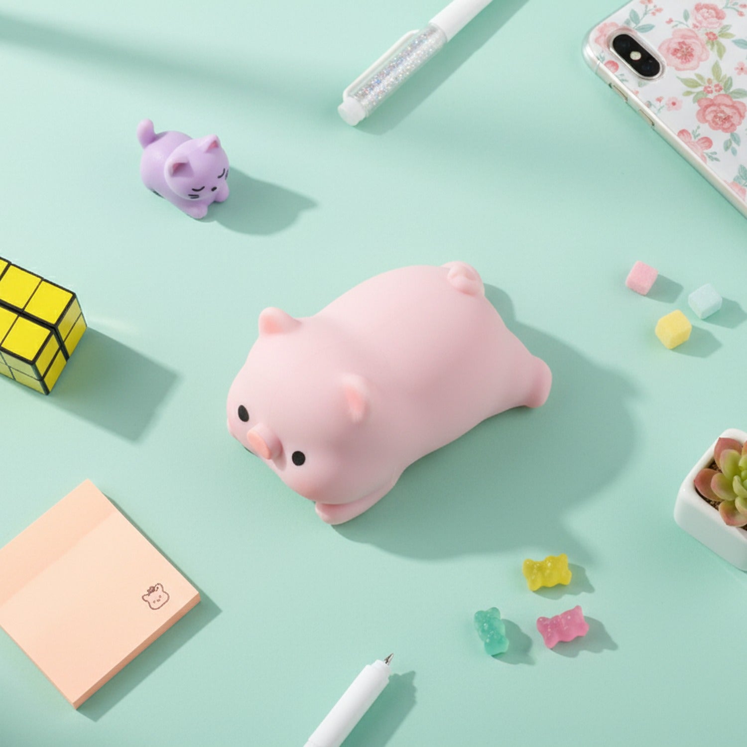 Pink Pig Squishy Plush Toy