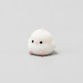 White Fuzzy Ghost Squishy With Pink Cheeks – novelty & toys (view 1)