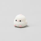 White Fuzzy Ghost Squishy With Pink Cheeks – novelty & toys (view 1)