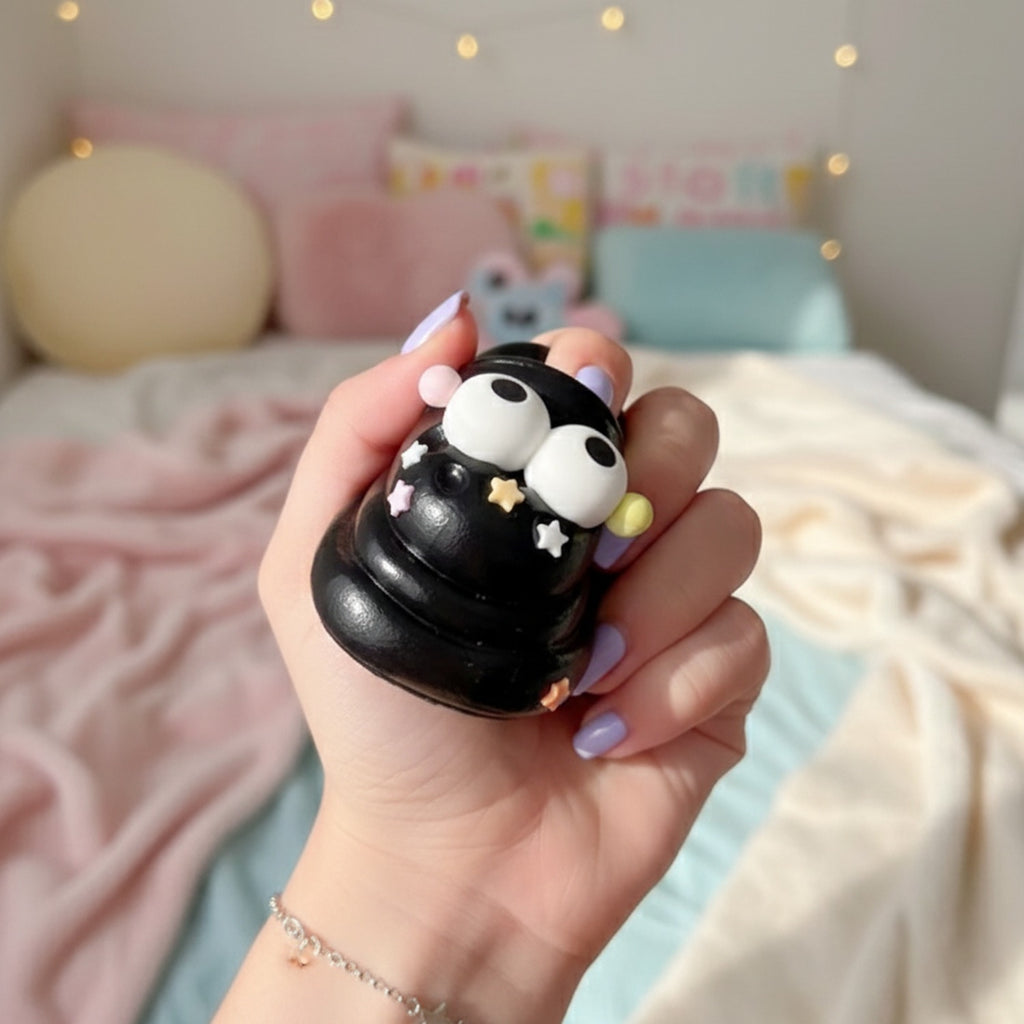 Black Squishy With Star Charm Accessories