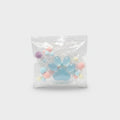 Blue Paw Squishy With Pastel Beads