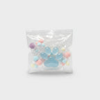 Blue Paw Squishy With Pastel Beads