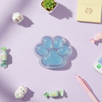 Blue Paw Squishy With Pastel Beads