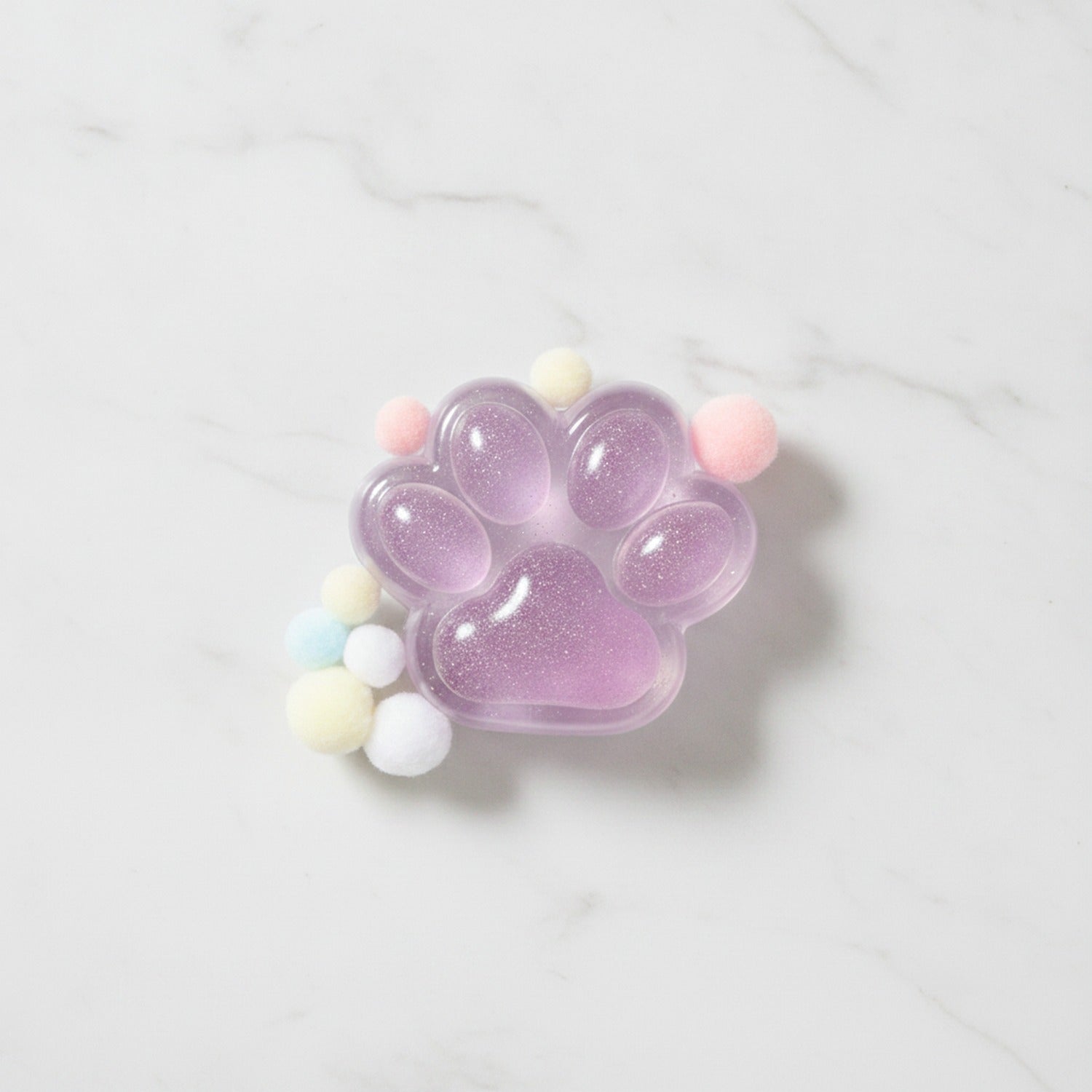 Glitter Paw Print Squishy Set Pink