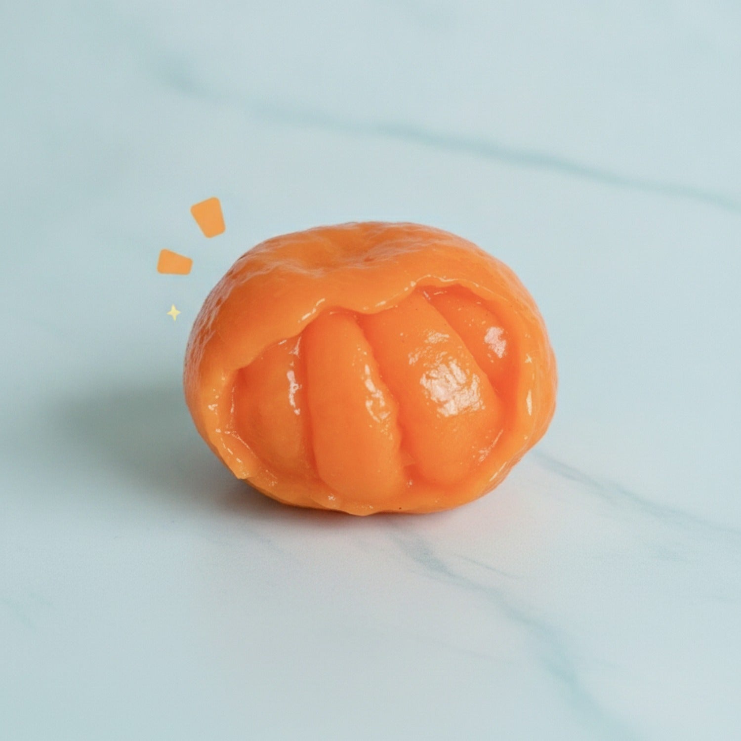 Orange Citrus Peel Squishy Fidget Toy