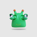 Green Alien Squishy With Googly Eyes