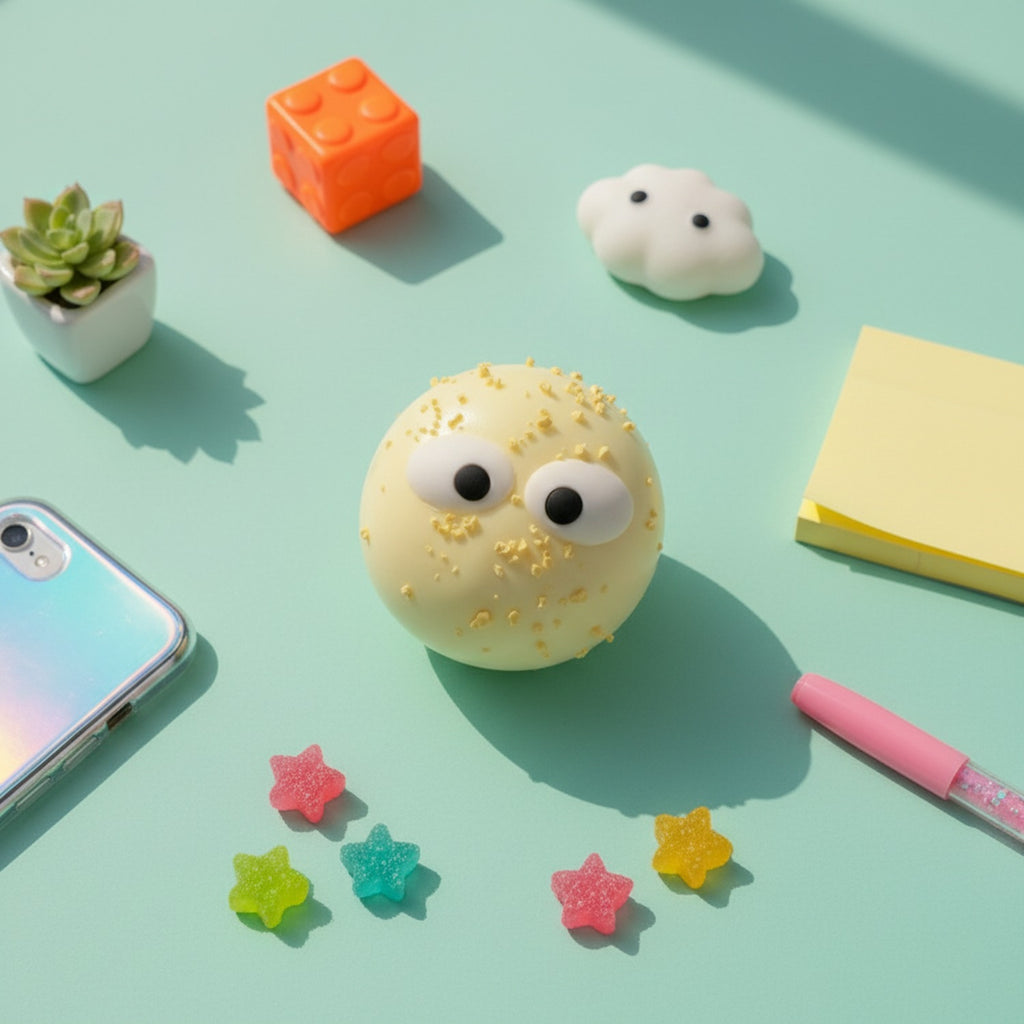 Butter Yellow Beaded Squishy Ball Eyes