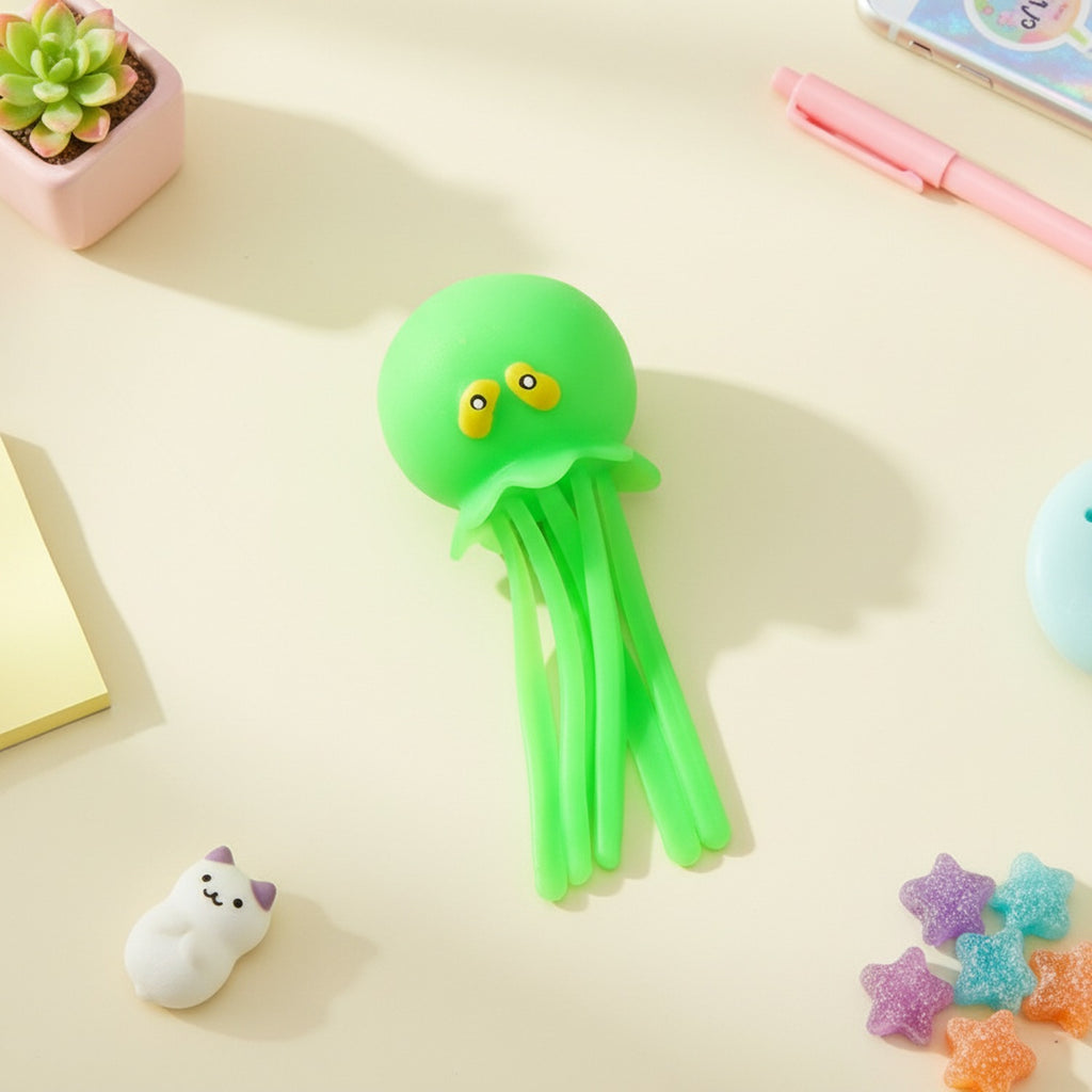 Green Jellyfish Squishy Plush Toy