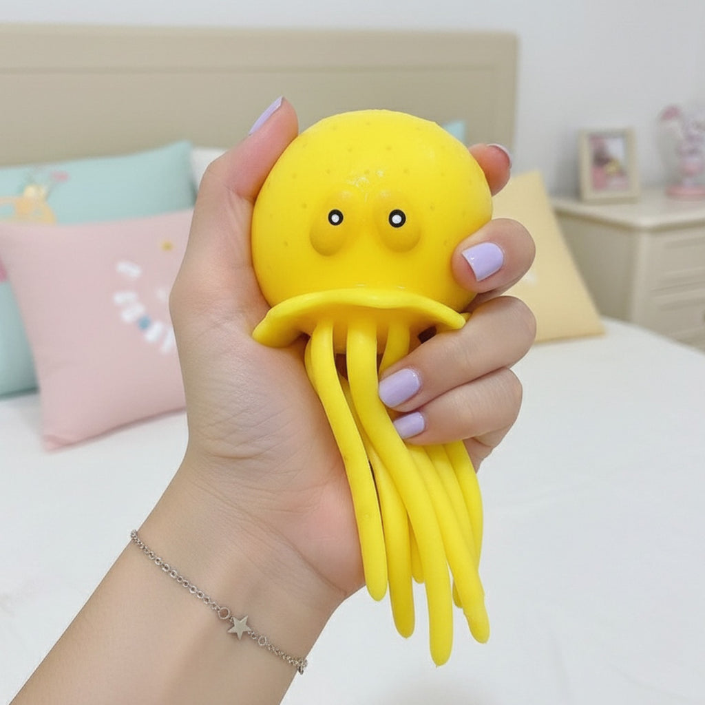 Yellow Octopus Squishy Plush Toy