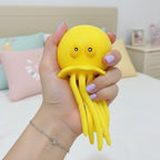 Yellow Octopus Squishy Plush Toy