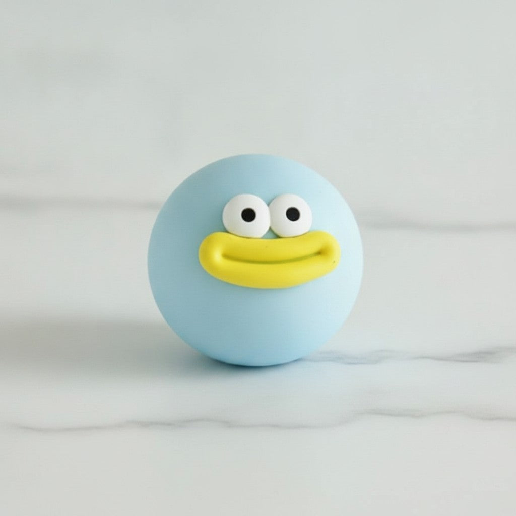 Duck Face Rubber Ball - Blue – novelty & toys (view 2)