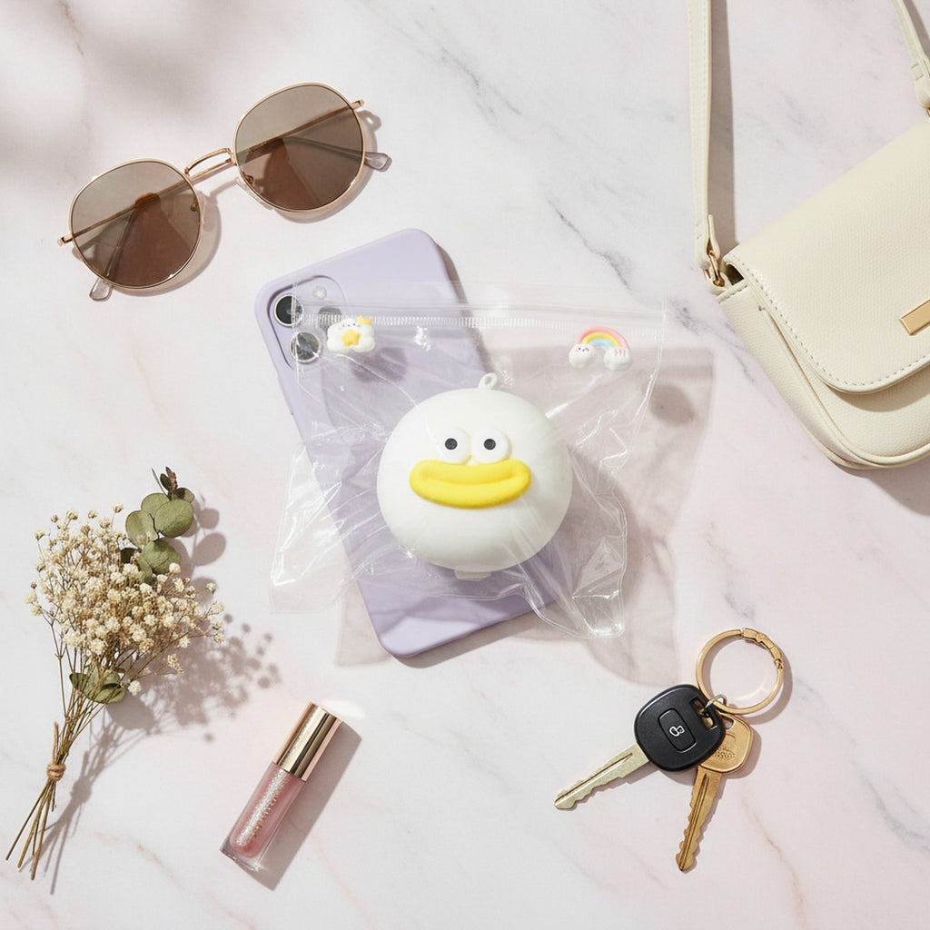 Duck Face Rubber Ball - White – novelty & toys (view 3)