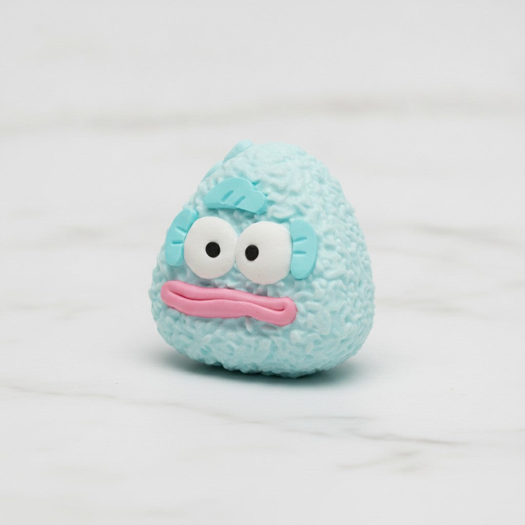 Kawaii Monster Onigiri Rice Ball Toy - Mint Blue – novelty & toys (view 2)