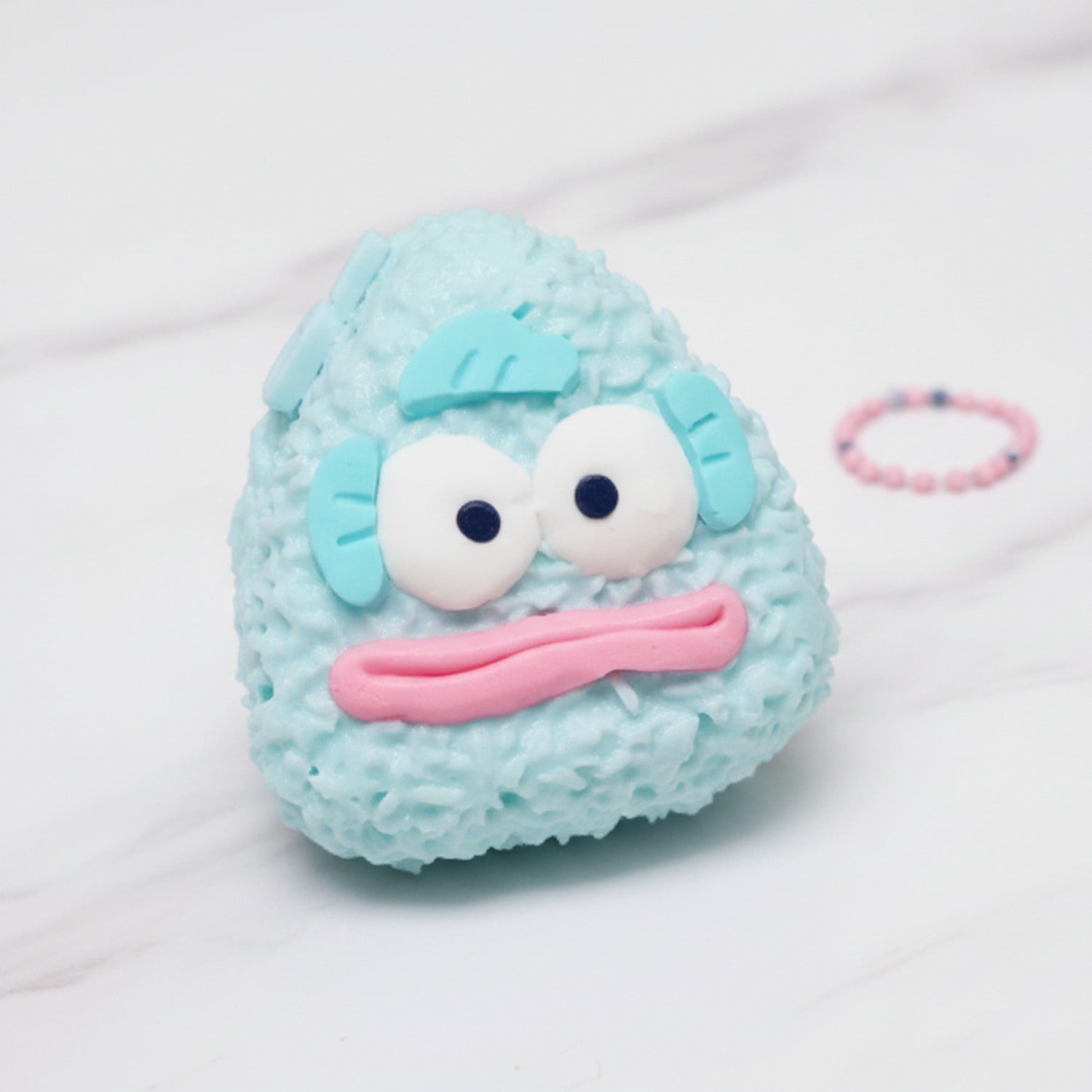 Kawaii Monster Onigiri Rice Ball Toy - Mint Blue