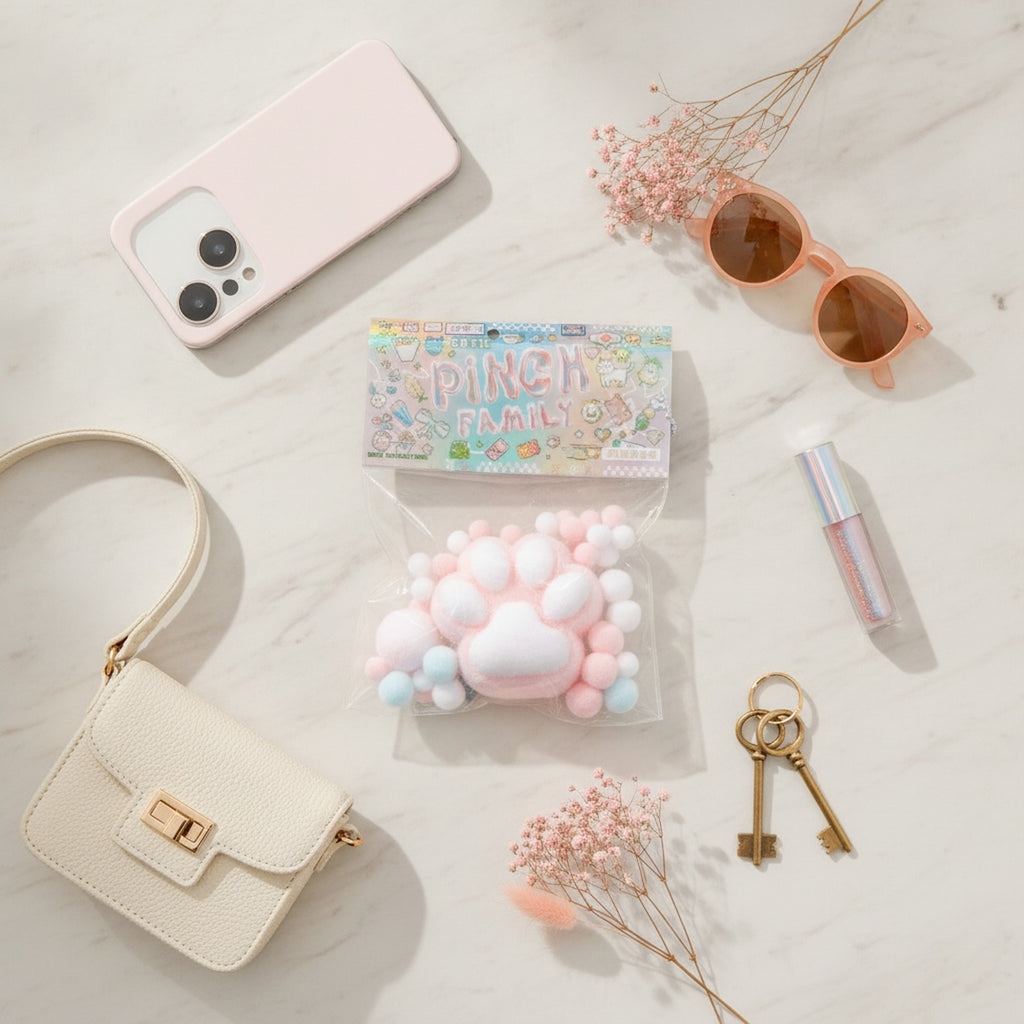 Kawaii Monster Onigiri Rice Ball Toy - Bubblegum Pink – novelty & toys (view 3)