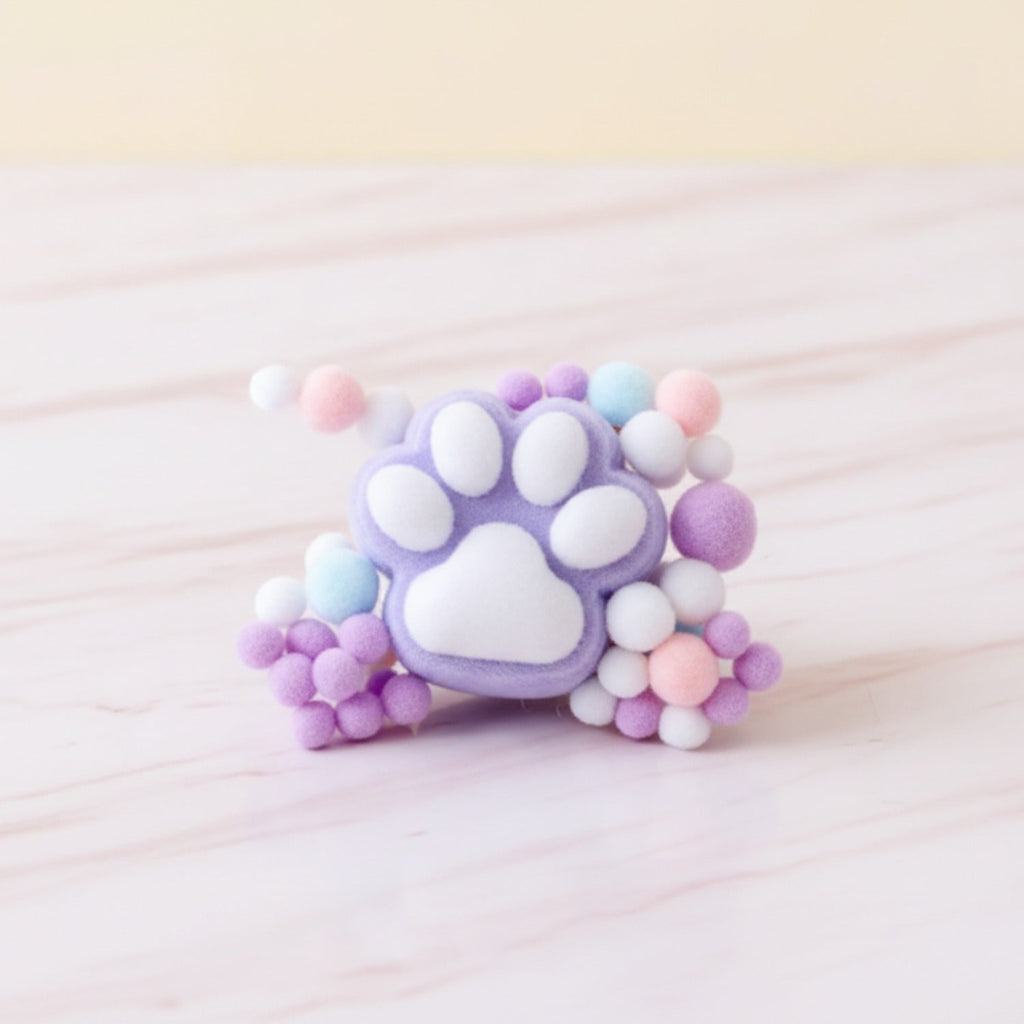 Kawaii Monster Onigiri Rice Ball Toy - Purple