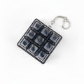 9 Key Fidget Switch Tester Keychain Toy - Black