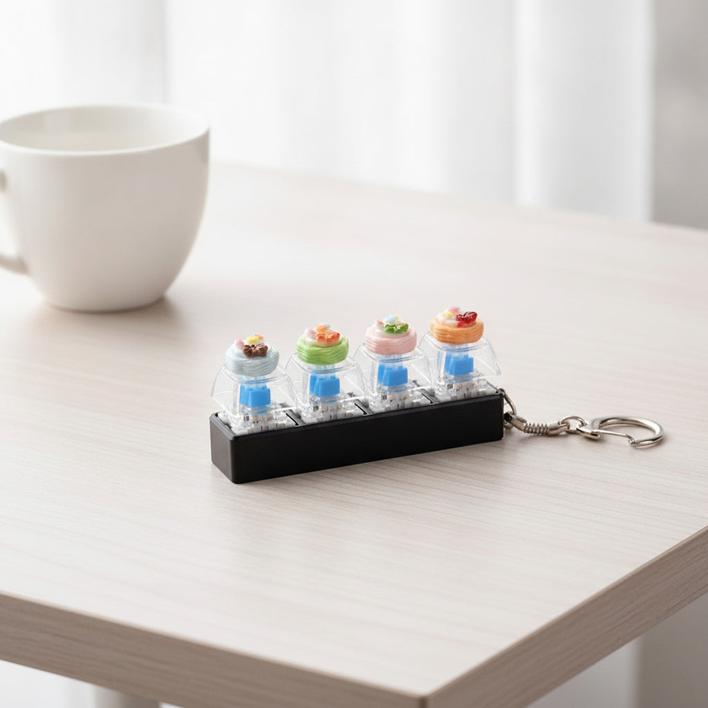 Tart Fidget Keychain Stress Toy - Black