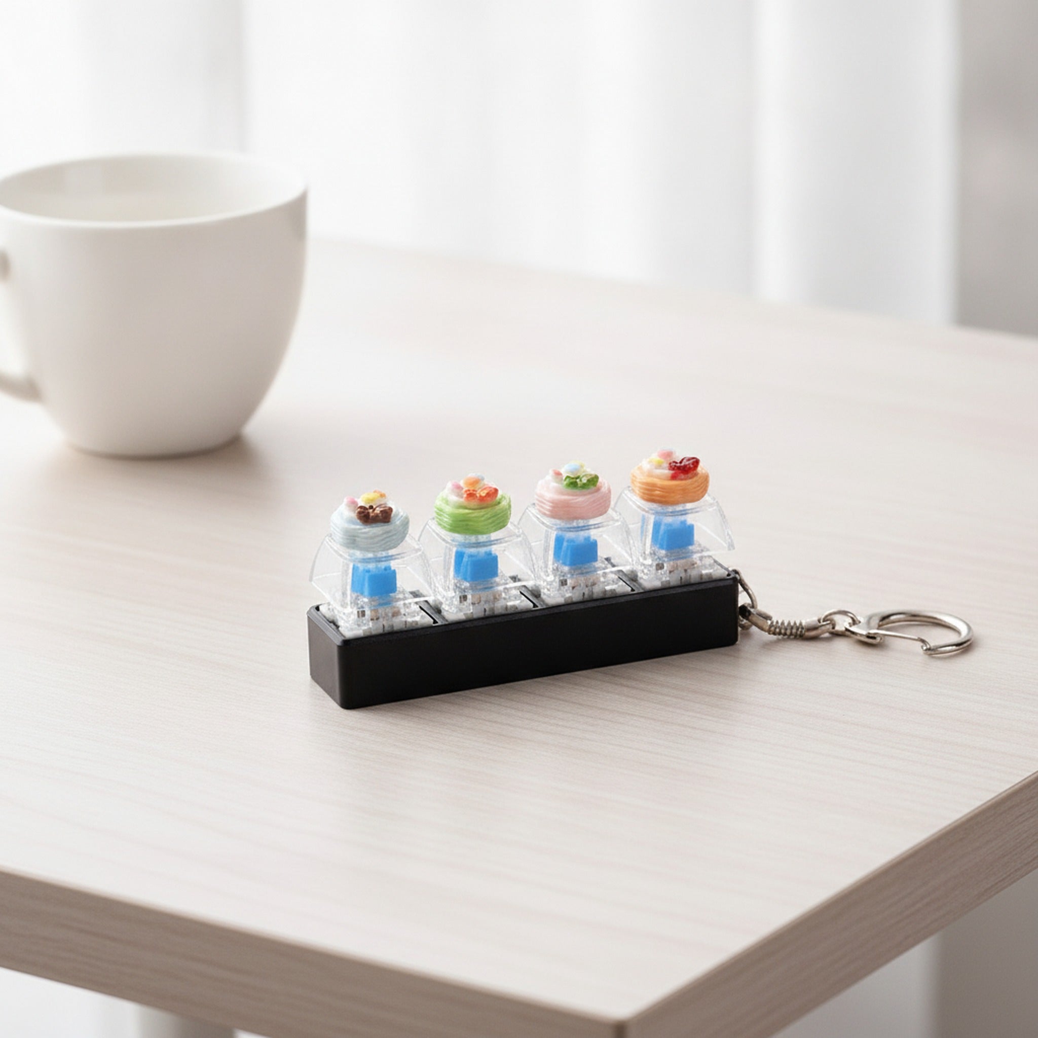 Tart Fidget Keychain Stress Toy - Black