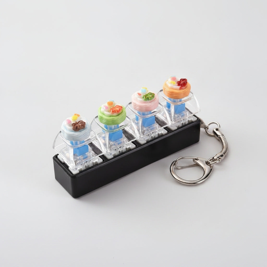 Tart Fidget Keychain Stress Toy - Black