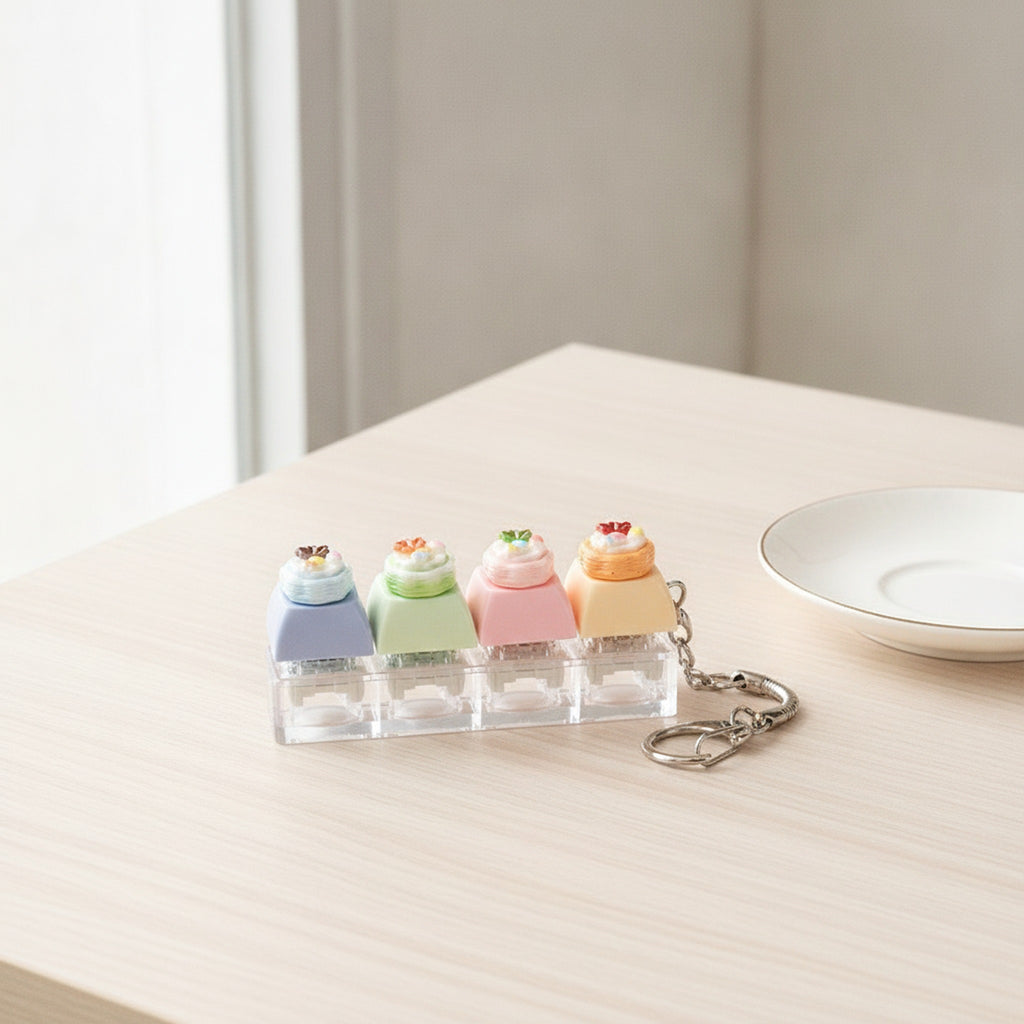 Tart Fidget Keychain Stress Toy - Transparent