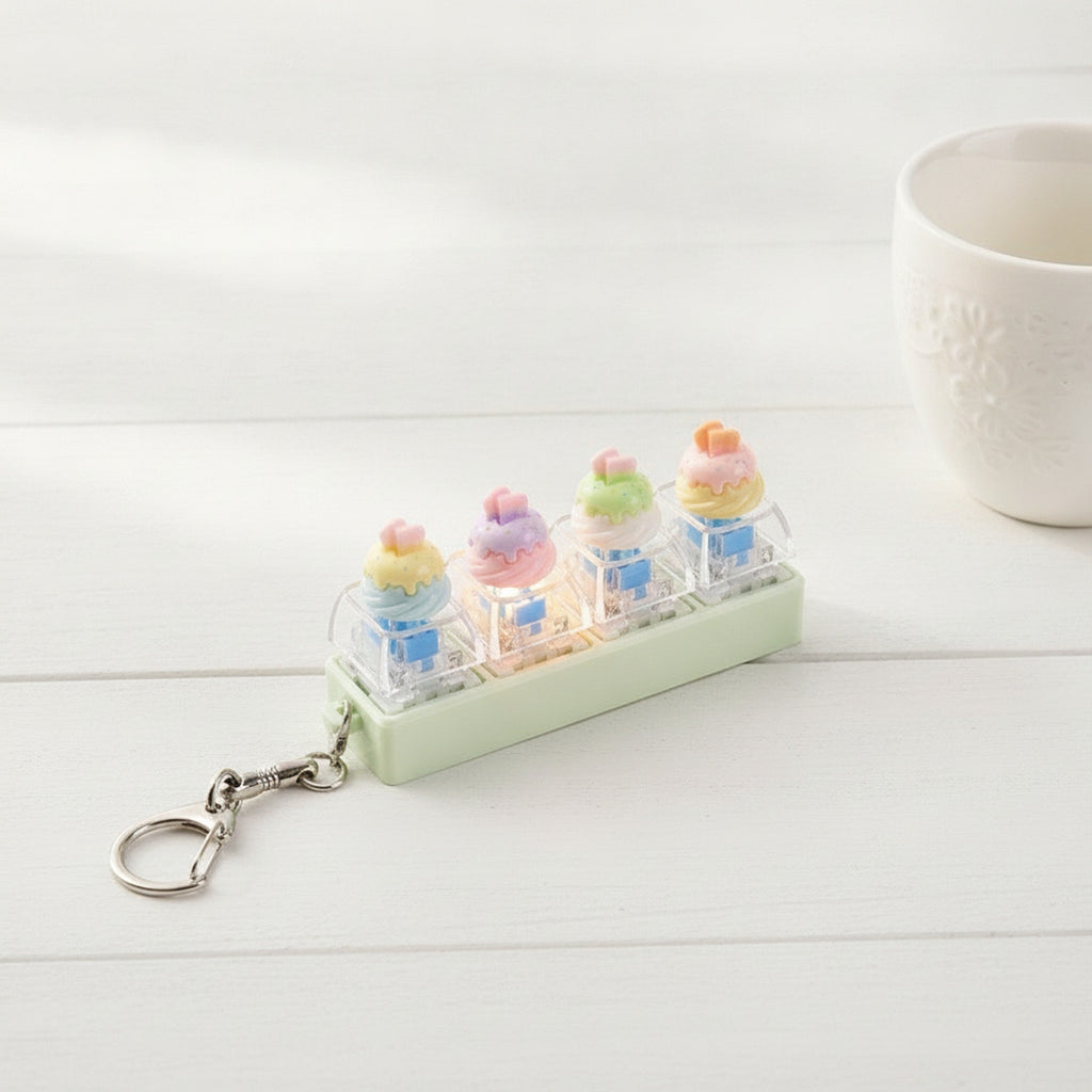 Cartoon Bread Fidget Keychain Toy - Type 1