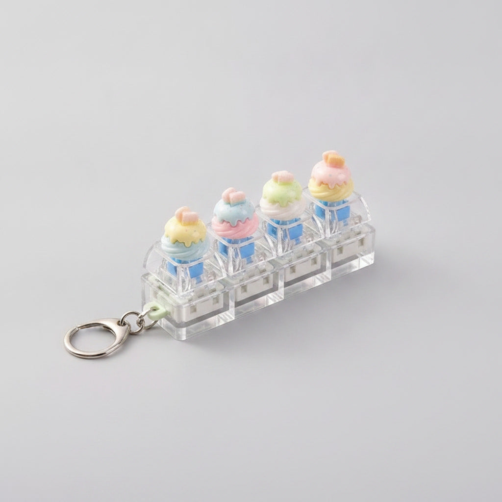 Cartoon Bread Fidget Keychain Toy - Type 1