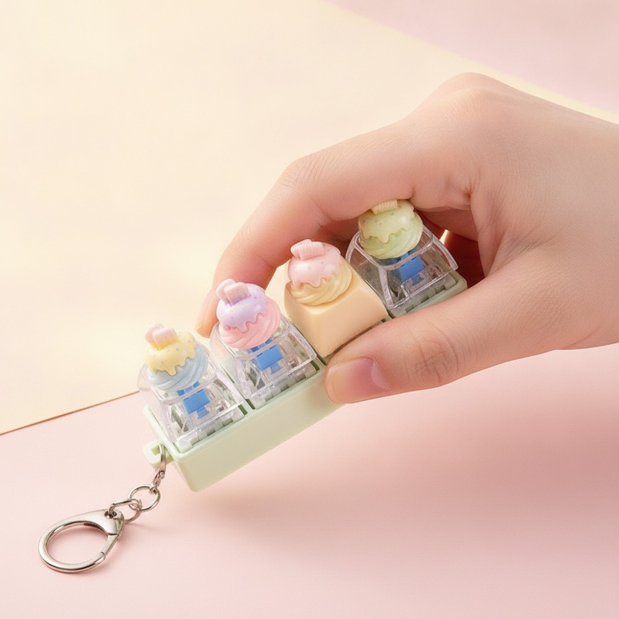 Cartoon Bread Fidget Keychain Toy - Type 1