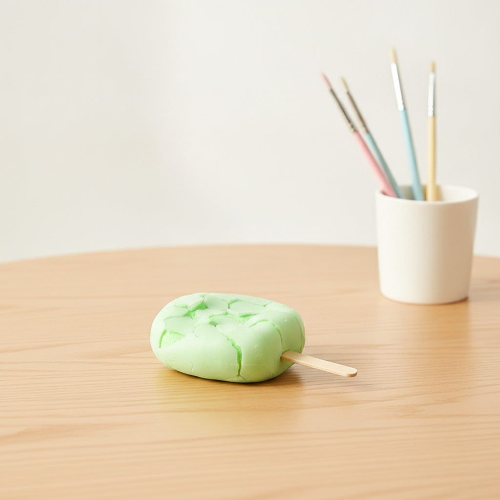 Ice Cream Bar Crunchy Squishy Stress Relief Fidget Toy - Green