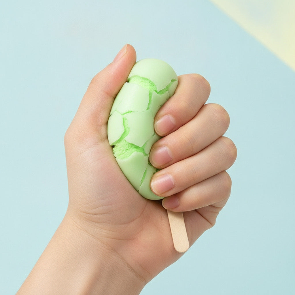 Ice Cream Bar Crunchy Squishy Stress Relief Fidget Toy - Green