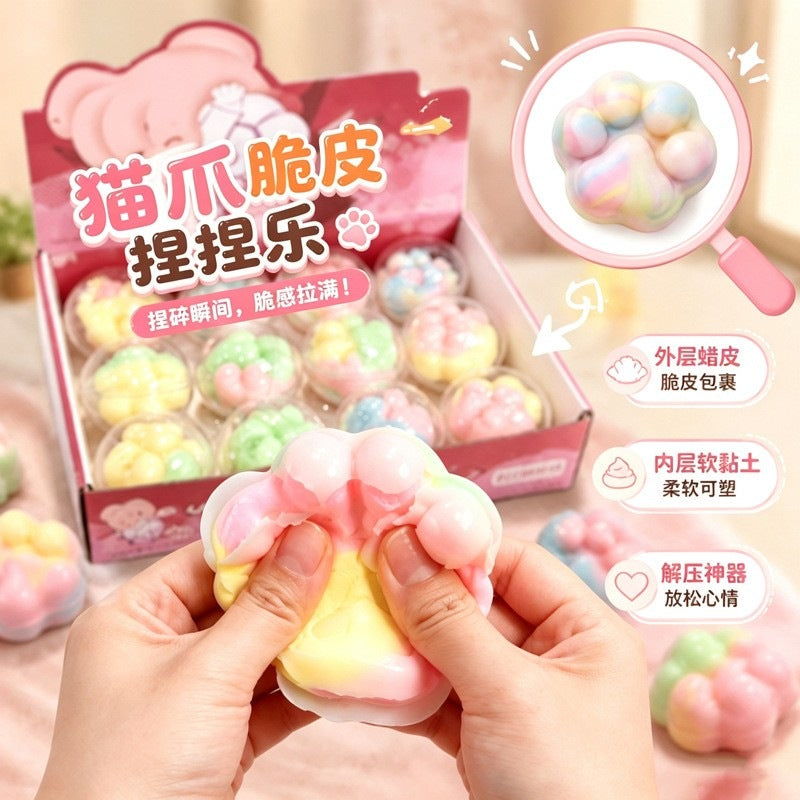 Crunchy Cat Paw Fruit Squishy Stress Relief Fidget Toy - Type 1 – novelty & toys