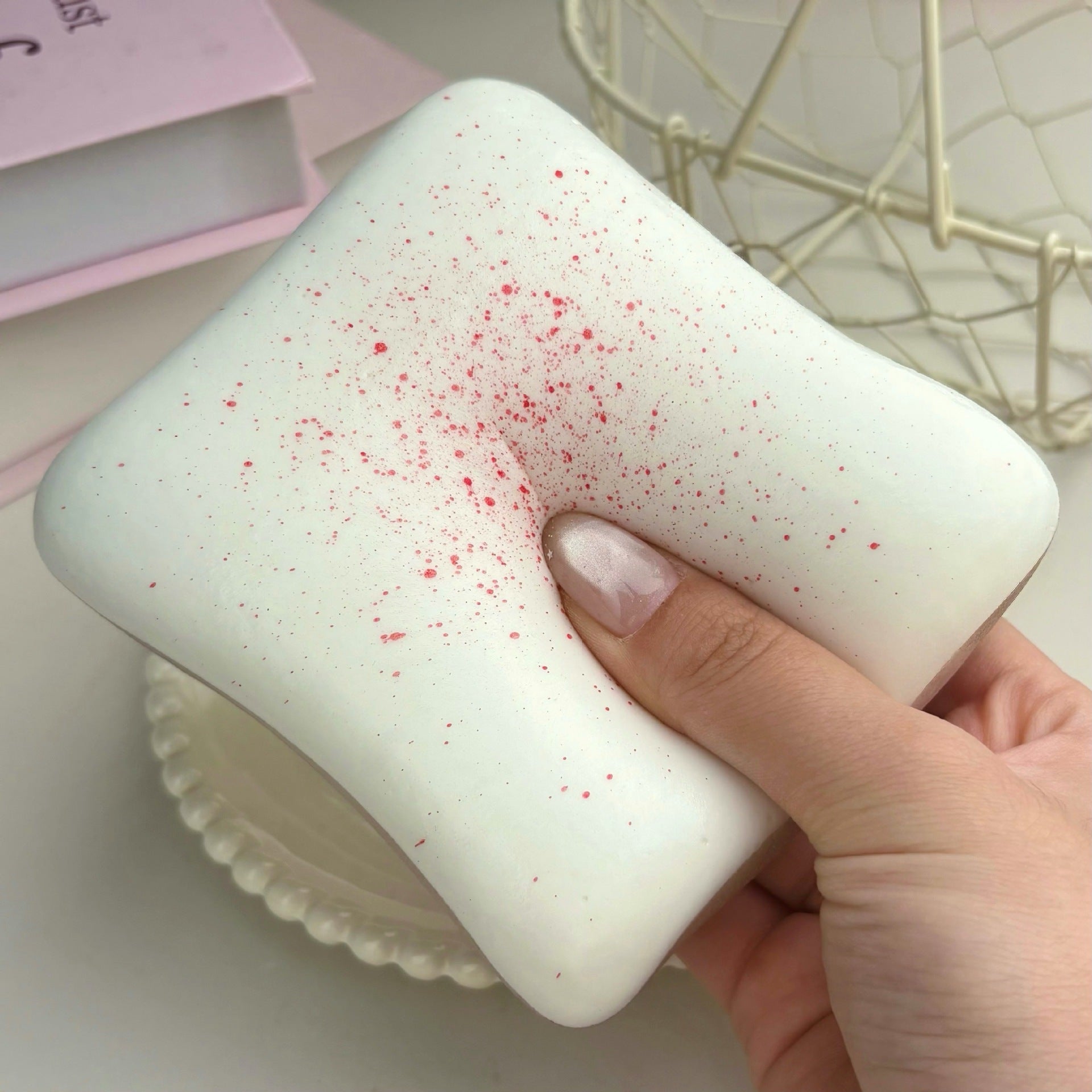 Butter Toast Squishy Slow Rising Stress Relief Fidget Toy - White – novelty & toys