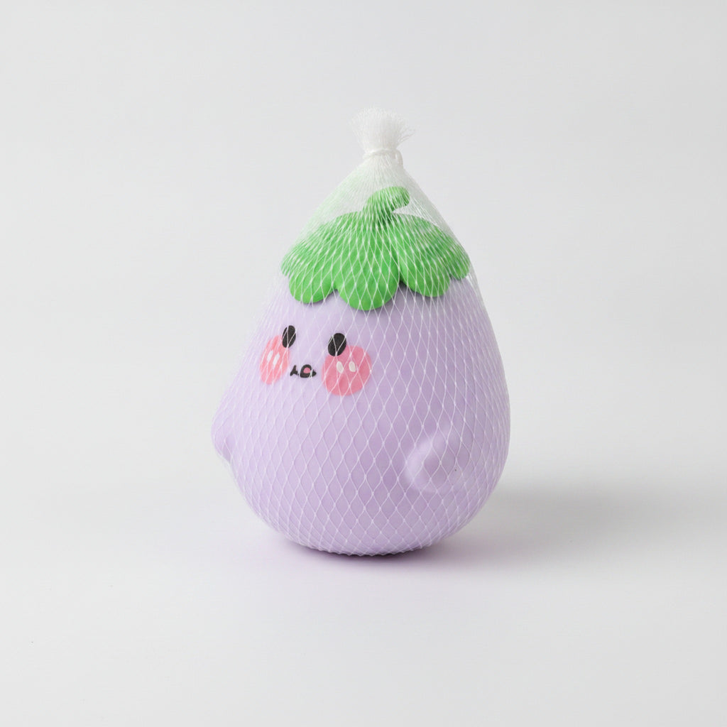 Eggplant Squishy Stress Relief Fidget Toy Vegetable Ball - Purple