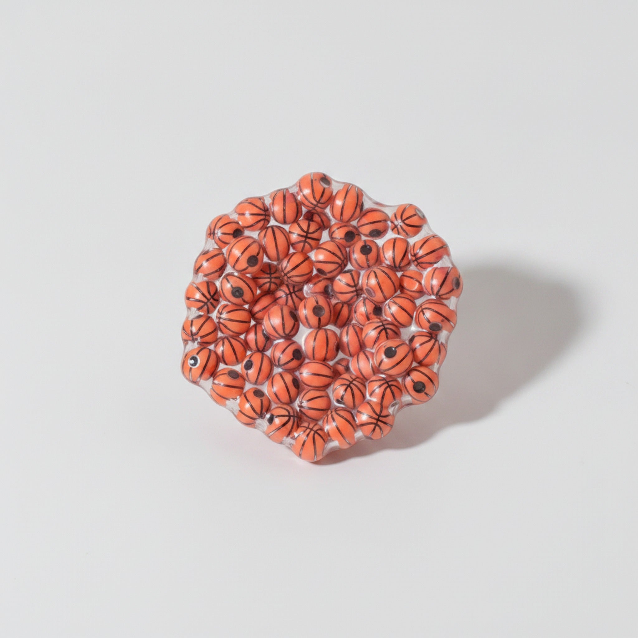 Basketball Squishy Crunchy Sound Fidget Stress Relief Toy - Orange
