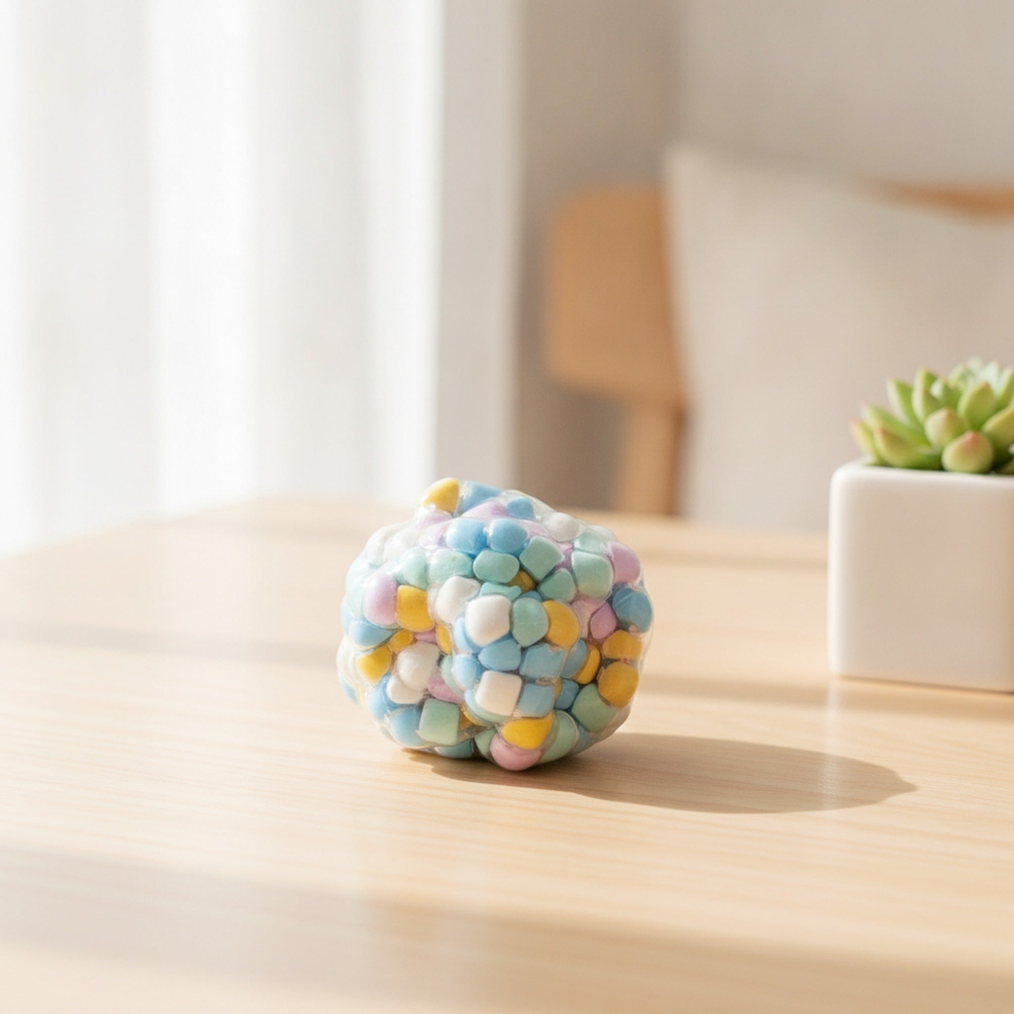 Dopamine Xylitol Crunchy Squishy Ball Fidget Stress Toy - Blue